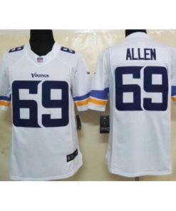 High quality Nike Minnesota Vikings 69 Jared Allen White Limited NFL Jersey