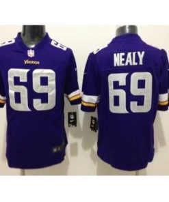 Gorgeous Nike Minnesota Vikings 69 Spencer Nealy Purple Game NFL Jersey