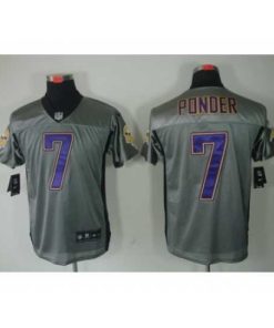 Outstanding Nike Minnesota Vikings 7 Christian Ponder Grey Elite Shadow NFL Jersey