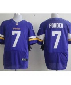 High quality Nike Minnesota Vikings 7 Christian Ponder Purple Elite NFL Jersey