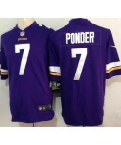 Exquisite Nike Minnesota Vikings 7 Christian Ponder Purple Game NFL Jersey