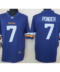 Outstanding Nike Minnesota Vikings 7 Christian Ponder Purple Limited NFL Jersey