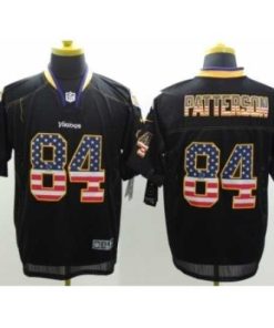 Superior Nike Minnesota Vikings 84 Cordarrelle Patterson Black Elite USA Flag Fashion NFL Jersey