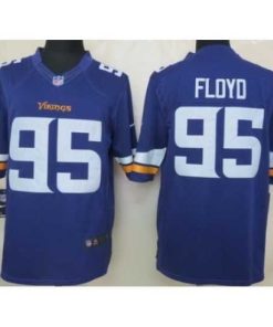 Marvelous Nike Minnesota Vikings 95 Sharrif Floyd Purple Limited NFL Jersey