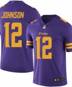 Marvelous Nike Vikings #12 Charles Johnson Purple Mens Stitched NFL Limited Rush Jersey