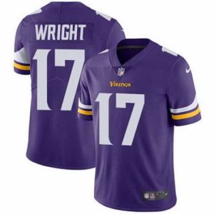 Exceptional Nike Vikings #17 Kendall Wright Purple Team Color Mens Stitched NFL Vapor Untouchable Limited Jersey