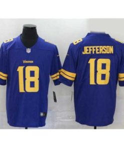 Marvelous Nike Vikings 18 Justin Jefferson Purple 2020 NFL Draft Color Rush Limited Jersey
