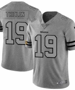 Superb Nike Vikings 19 Adam Thielen 2019 Gray Gridiron Gray Vapor Untouchable Limited Jersey