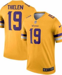 Superb Nike Vikings 19 Adam Thielen Gold Inverted Legend Jersey
