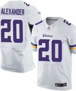 Exquisite Nike Vikings #20 Mackensie Alexander White Mens Stitched NFL Elite Jersey