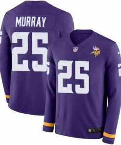 Outstanding Nike Vikings #25 Latavius Murray Purple Team Color Stitched NFL Limited Therma Long Sleeve Jersey