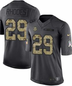 Outstanding Nike Vikings #29 Xavier Rhodes Black Mens Stitched NFL Limited 2016 Salute To Service Jersey