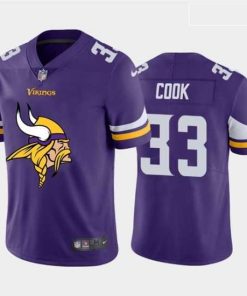 Finest Nike Vikings 33 Dalvin Cook Purple Team Big Logo Vapor Untouchable Limited Jersey