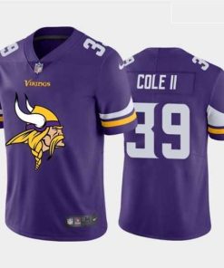 Marvelous Nike Vikings 39 Brian Cole II Purple Team Big Logo Vapor Untouchable Limited Jersey
