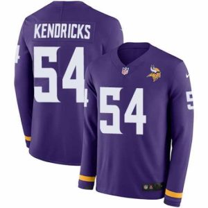 Exceptional Nike Vikings #54 Eric Kendricks Purple Team Color Stitched NFL Limited Therma Long Sleeve Jersey