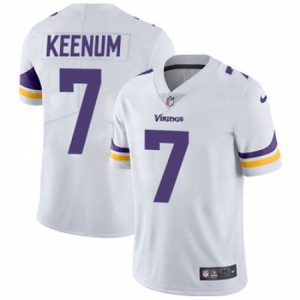 Exceptional Nike Vikings #7 Case Keenum White Mens Stitched NFL Vapor Untouchable Limited Jersey