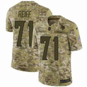 Exceptional Nike Vikings #71 Riley Reiff Camo Mens Stitched NFL Limited 2018 Salute To Service Jersey