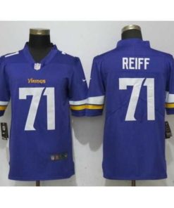 Outstanding Nike Vikings 71 Riley Reiff Purple Vapor Untouchable Limited Jersey