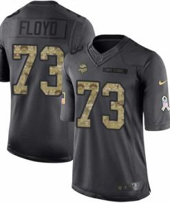 Outstanding Nike Vikings #73 Sharrif Floyd Black Mens Stitched NFL Limited 2016 Salute To Service Jersey