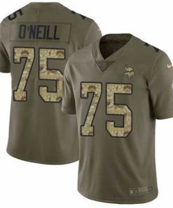Exceptional Nike Vikings #75 Brian O Neill Olive Camo Mens Stitched NFL Limited 2017 Salute To Service Jersey