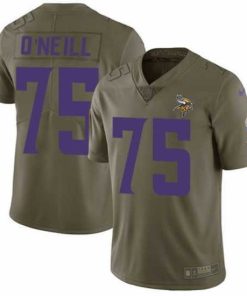 Outstanding Nike Vikings #75 Brian O Neill Olive Mens Stitched NFL Limited 2017 Salute To Service Jersey