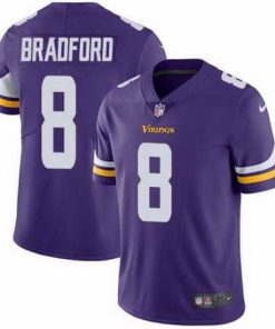 Gorgeous Nike Vikings #8 Sam Bradford Purple Team Color Mens Stitched NFL Vapor Untouchable Limited Jersey