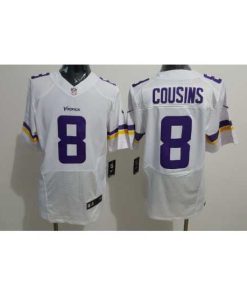 Superb Nike Vikings #8 Sam Bradford White Mens Stitched NFL Elite Jersey