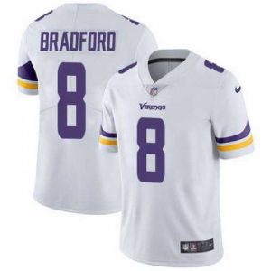 Exceptional Nike Vikings #8 Sam Bradford White Mens Stitched NFL Vapor Untouchable Limited Jersey