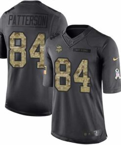 Marvelous Nike Vikings #84 Cordarrelle Patterson Black Mens Stitched NFL Limited 2016 Salute To Service Jersey