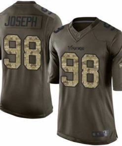 Outstanding Nike Vikings #98 Linval Joseph Green Mens Stitched NFL Limited 2015 Salute To Service Jersey
