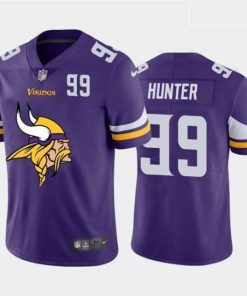 Finest Nike Vikings 99 Danielle Hunter Purple Team Big Logo Number Vapor Untouchable Limited Jersey