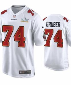 Superb Paul Gruber Buccaneers White Super Bowl Lv Game Fashion Jersey