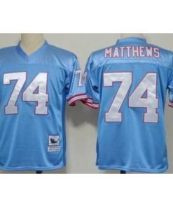 Premium Tennessee Titans 74 Bruce Matthews Blue Throwback NFL Jerseys