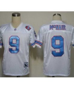 Exceptional Tennessee Titans 9 Steve McNair White Throwback NFL Jerseys