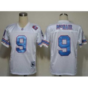 Exceptional Tennessee Titans 9 Steve McNair White Throwback NFL Jerseys