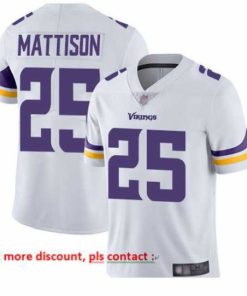 High quality Vikings 25 Alexander Mattison White Stitched Football Vapor Untouchable Limited Jersey