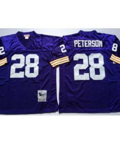 Premium Vikings 28 Adrian Peterson Purple Throwback Jersey