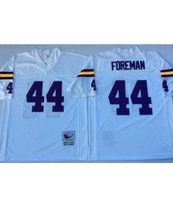Premium Vikings 44 Chuck Foreman White Throwback Jersey