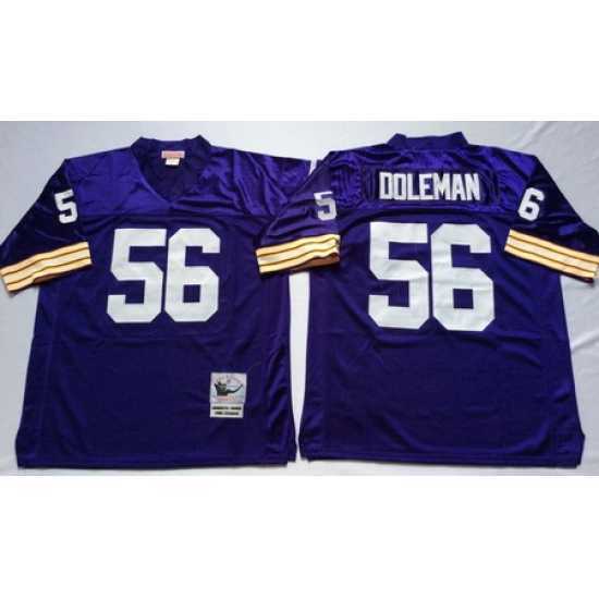 Marvelous Vikings 56 Chris Doleman Purple Throwback Jersey
