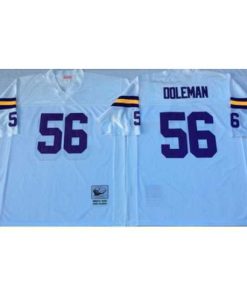 Finest Vikings 56 Chris Doleman White Throwback Jersey