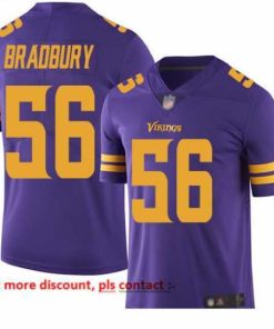 Marvelous Vikings 56 Garrett Bradbury Purple Stitched Football Limited Rush Jersey
