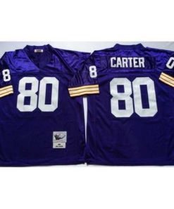 Superior Vikings 80 Cris Carter Purple Throwback Jersey