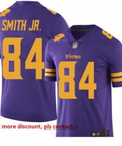 Marvelous Vikings 84 Irv Smith Jr  Purple Stitched Football Limited Rush Jersey