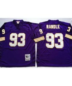 Outstanding Vikings 93 John Randle Purple Throwback Jersey