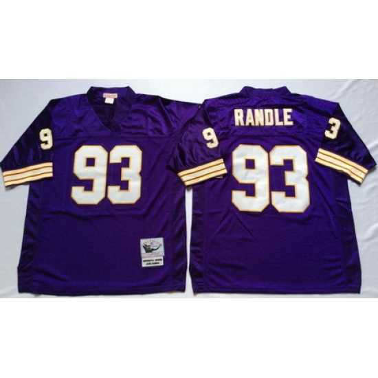 Outstanding Vikings 93 John Randle Purple Throwback Jersey