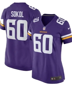 Gorgeous Josh Sokol Minnesota Vikings Nike Women's Home Game Player Jersey
