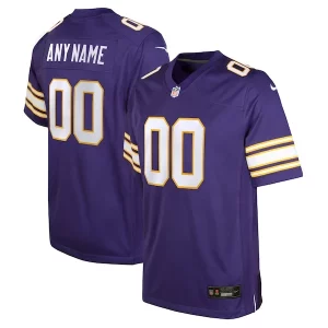 Exceptional Minnesota Vikings Nike Youth Classic Custom Game Jersey