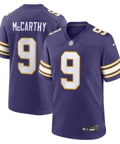 Premium J.J. McCarthy Minnesota Vikings Nike 2nd Alternate 2024 NFL Draft First Round Pick Player Game Jersey