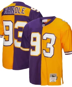 Exquisite John Randle Minnesota Vikings 1998 Split Legacy Replica Jersey