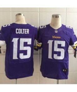 Outstanding nike nfl jerseys minnesota vikings 15 colter purple[Elite][colter]